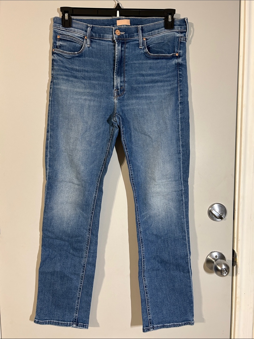 MOTHER Jeans Woman's Mid Rise Dazzler Ankle Denim Jeans Medium Blue Wash